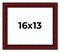 16x13 Weathered Red Picture Frame - UV Acrylic, Foam Board Backing, Hanging Hardware